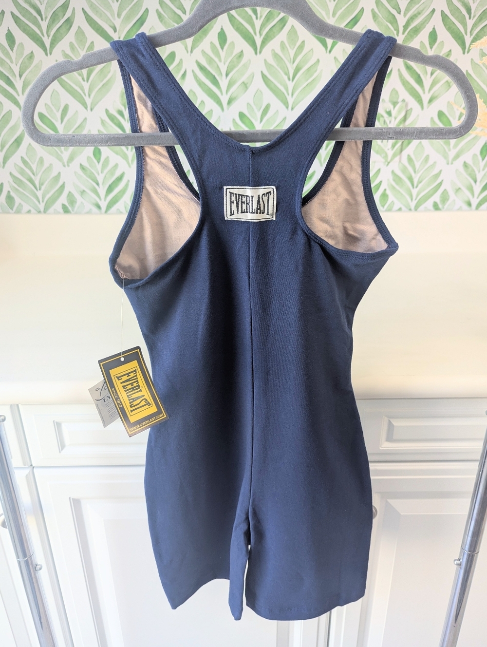 Everlast Navy Blue Athletic Tank Romper Singlet Medium - Picture 9 of 14